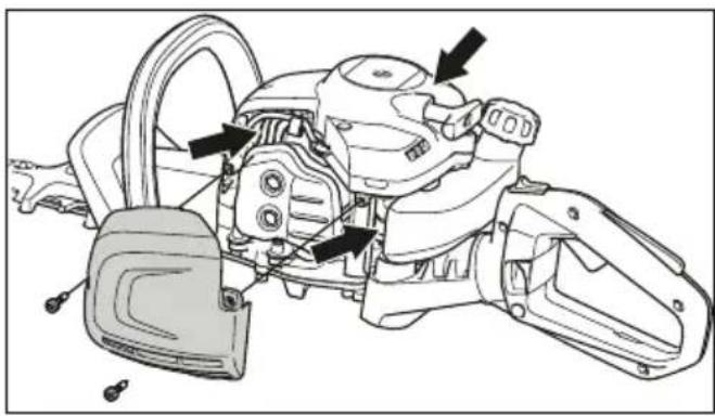 HUSQVARNA 322HD60 - Čiščenje hladilnega sistema - 1