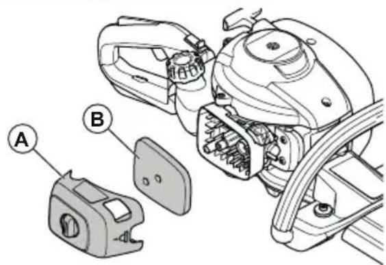 HUSQVARNA 322HD60 - Pour nettoyer le filtre à air - 1