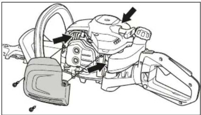 HUSQVARNA 322HD60 - Dzesēšanas sistēmas tīrīšana - 1