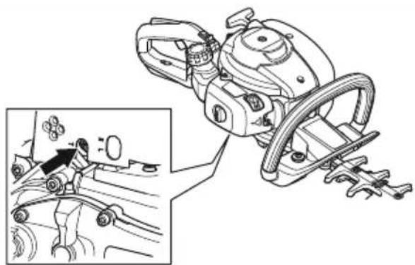 HUSQVARNA 322HD60 - Så justerar du tomgångsvarvtalet - 1