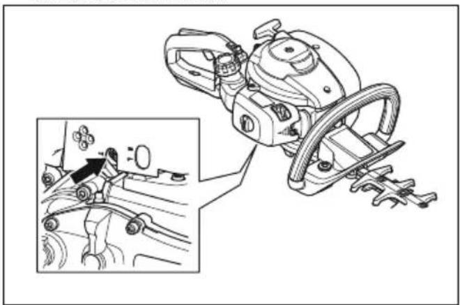 HUSQVARNA 322HD60 - Joutokäyntinopeuden säätö - 1