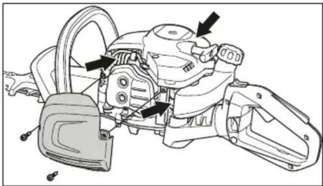 HUSQVARNA 322HD60 - Sådan rengøres kølesystemet - 1