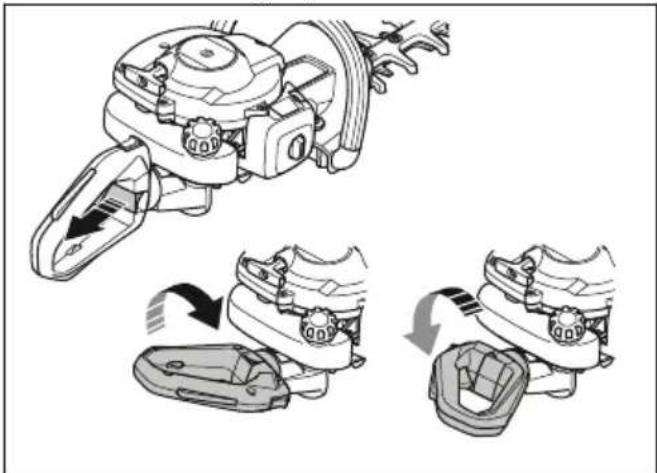 HUSQVARNA 322HD60 - De handgreep afstellen - 1