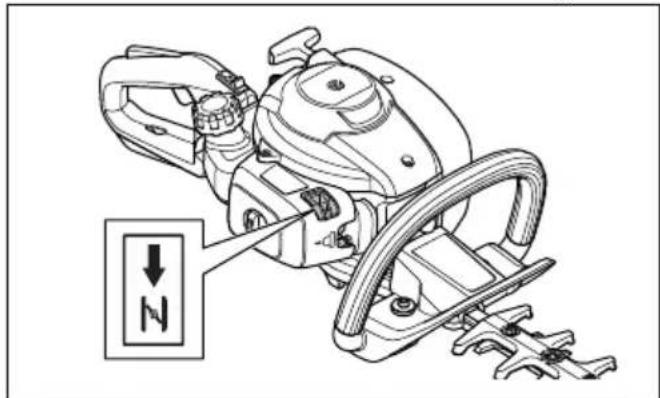 HUSQVARNA 322HD60 - So starten Sie das Gerät bei kaltem Motor - 1