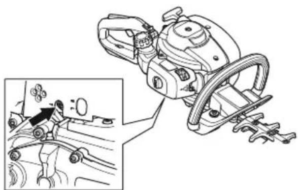 HUSQVARNA 322HD60 - Tühikäigu pöörete arvu reguleerimine - 1
