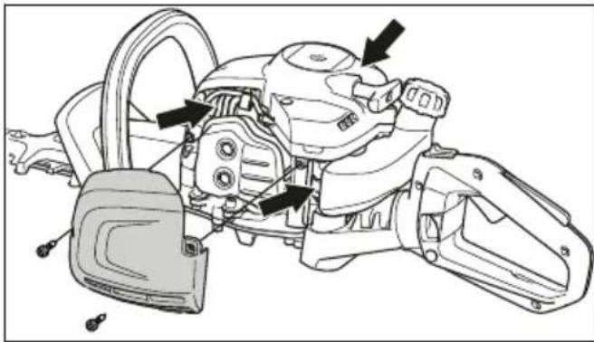 HUSQVARNA 322HD60 - Pour nettoyer le circuit de refroidissement - 1