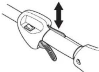 HUSQVARNA 122LK - Clichetul de blocare a butonului de acceleratie, - 3