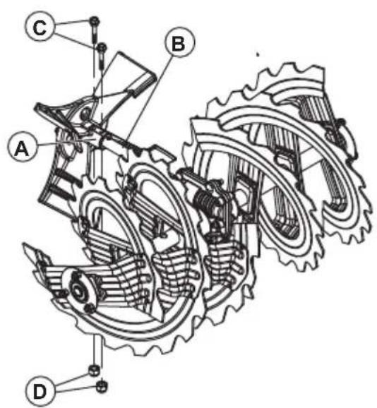 HUSQVARNA ST 330 - So ersetzen Sie die Scherbolzen am Lüfterrad - 2