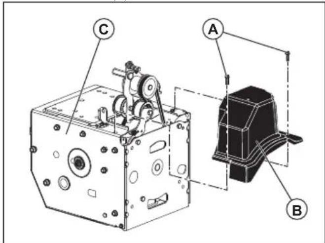 HUSQVARNA ST 330 - To install the belt cover - 1