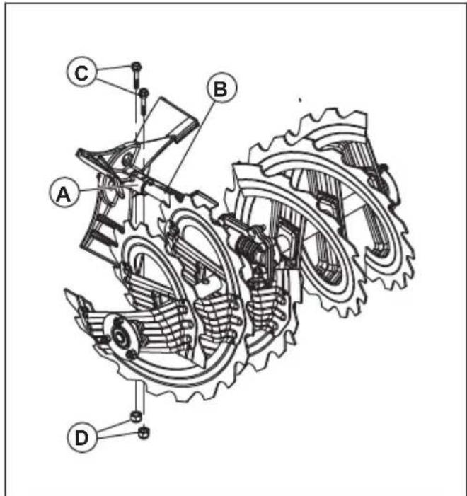 HUSQVARNA ST 330 - Breekpennen van de rotor verrangen - 2