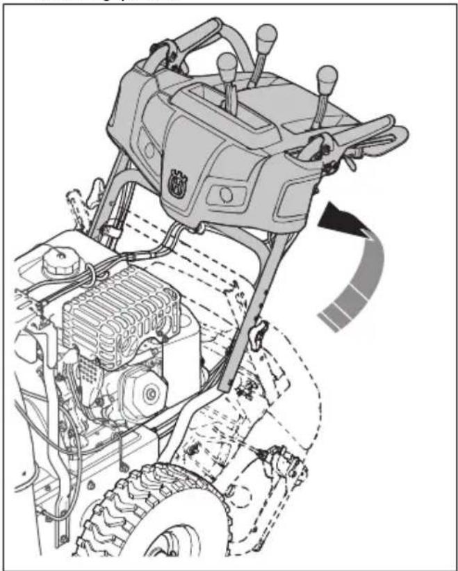HUSQVARNA ST 330 - De hendel installeren - 1