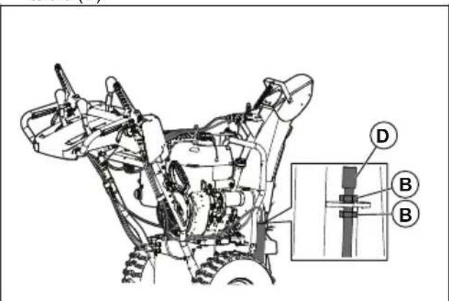 HUSQVARNA ST 330 - Regolazione del cavo di lavoro della coclea - 1