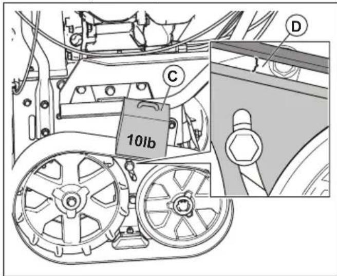 HUSQVARNA ST 427T - So stellen Sie die Spannung der Gleisketten ein (nur für ST 424T/427T/430T) - 2