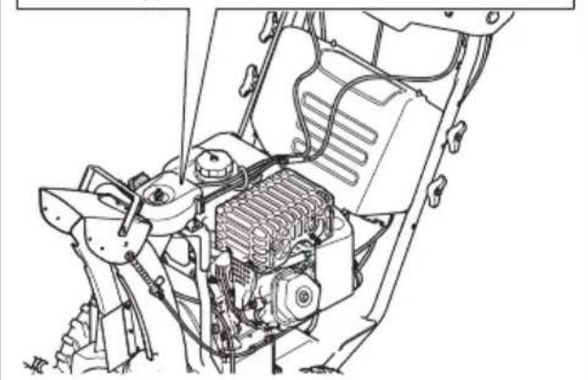 HUSQVARNA ST 427T - Regolazione del cavo di rilascio dello scivolo di scarico - 2