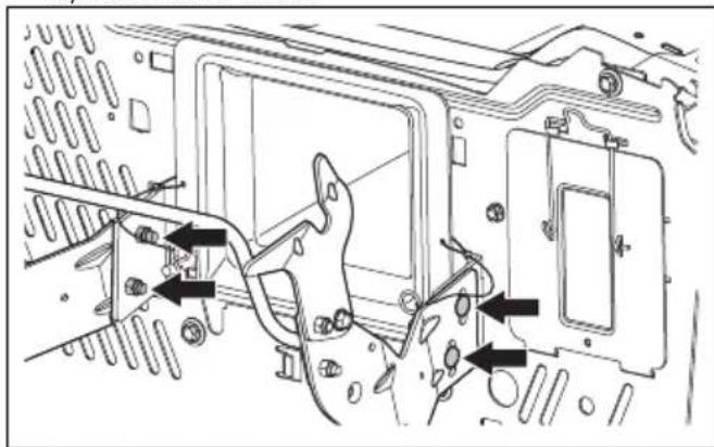 HUSQVARNA TC 242TX - To adjust the grass catcher brackets - 1