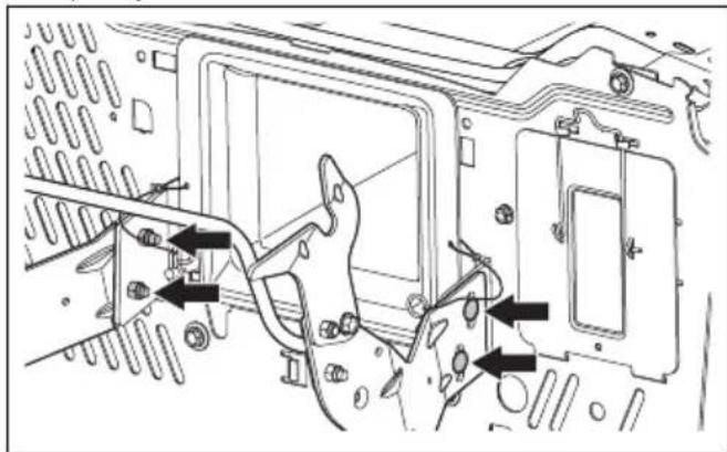 HUSQVARNA TC 242TX - Ajuste de los soportes del recogedor de césped - 1