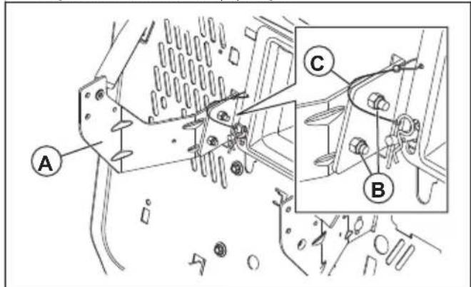 HUSQVARNA TC 242TX - To install the grass catcher brackets - 1