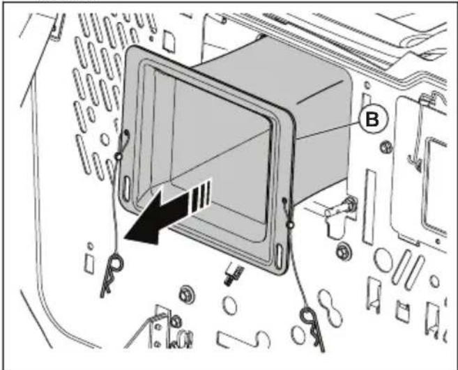 HUSQVARNA TC 242TX - To remove and install the center chute - 2