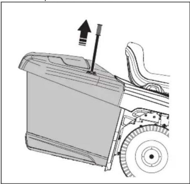 HUSQVARNA TC238TX - Vaciado del recogedor de césped - 1