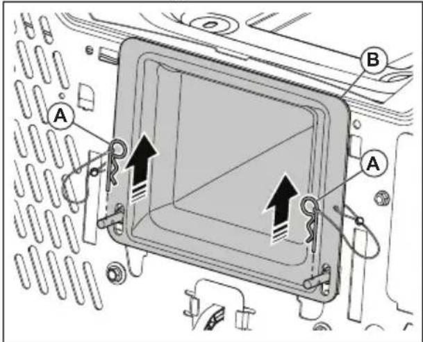 HUSQVARNA TC238TX - To remove and install the center chute - 1
