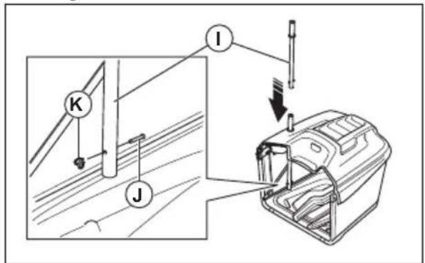 HUSQVARNA TC238TX - Para montar el recogedor de césped - 5