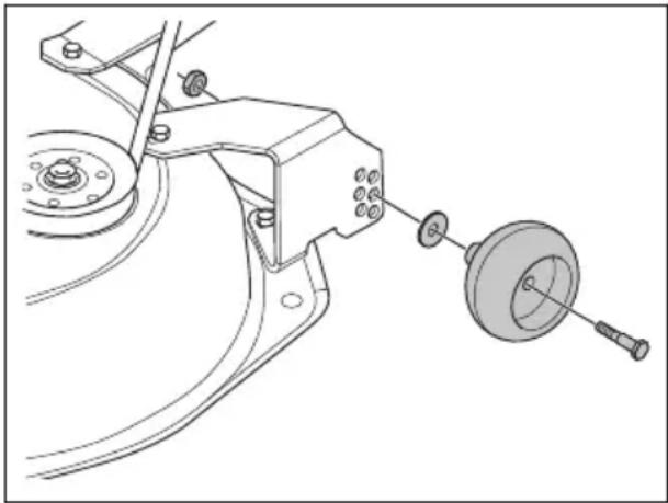 HUSQVARNA TC238TX - So stellen Sie die Schwimmrollen ein - 1