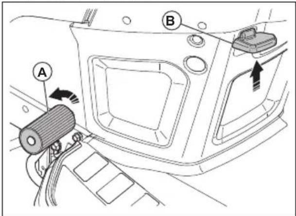 HUSQVARNA TC238TX - Inserimento e disinserimento del freno di stazionamento - 1