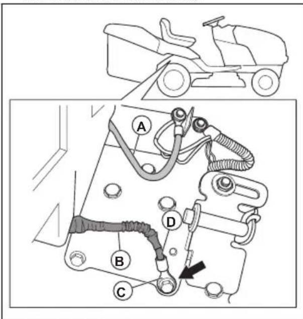 HUSQVARNA TC238TX - To connect the battery - 2