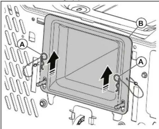 HUSQVARNA TC238TX - Rimozione e installazione dello scivolo centrale - 1