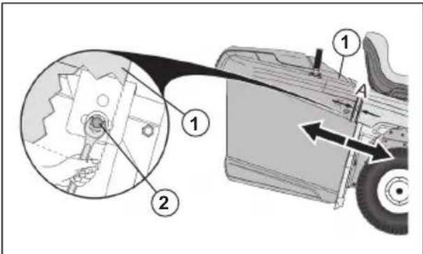 HUSQVARNA TC238TX - To adjust the bagger - 1