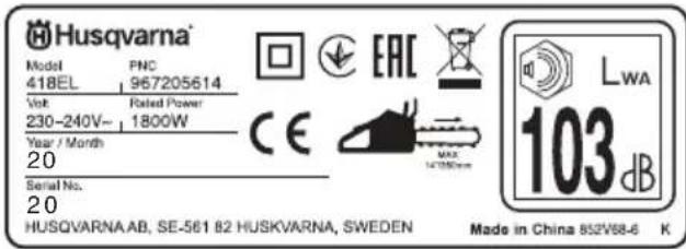 HUSQVARNA 418EL - Ambalaj icerigi: - 7