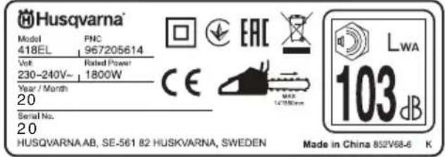 HUSQVARNA 418EL - Contenuo della confezione: - 1