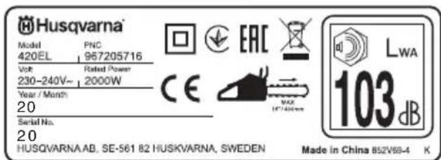 HUSQVARNA 418EL - YcNoBn 0603HaueHnB pKoBOndToTO 3a ekpnoatau: - 8