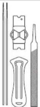 HUSQVARNA 435 II - Filing equipment and filing angles - 3