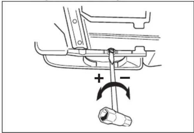 HUSQVARNA 545 II - Toevoer van de hettingolie afstellen - 2