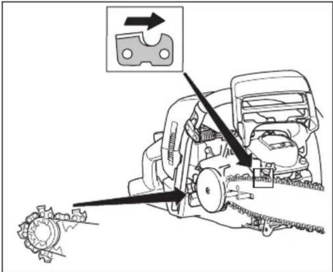 HUSQVARNA 545 II - So montieren Sie Führungsschiene und Kette - 2