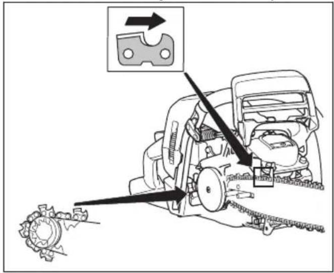 HUSQVARNA 545 II - Geleider en zaagketting monteren - 2