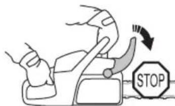 HUSQVARNA 545 II - Pour contrôler le frein de chaîne - 2