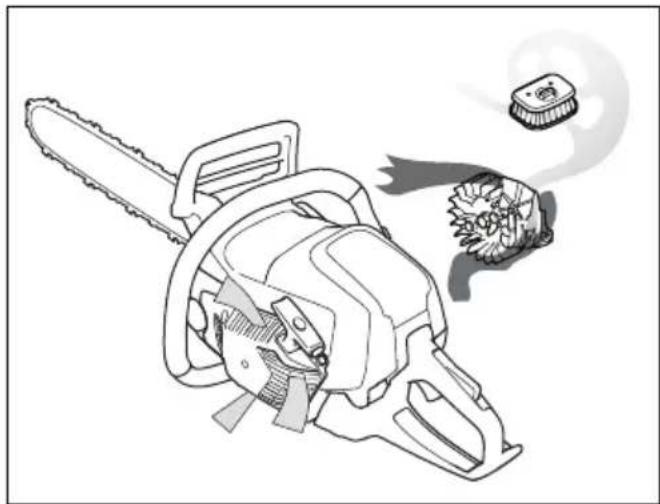 HUSQVARNA 545 II - Système de nettoyage d'air - 1