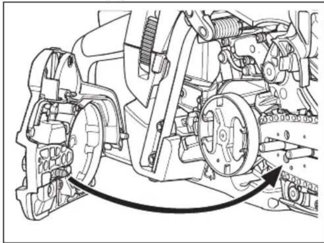 HUSQVARNA 545 II - Pour monter le guide-chaine et la chaîne de sciage - 3