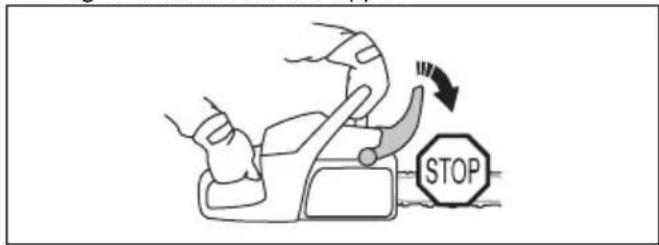 HUSQVARNA 545 II - So prufen Sie die Kettenbremse - 2