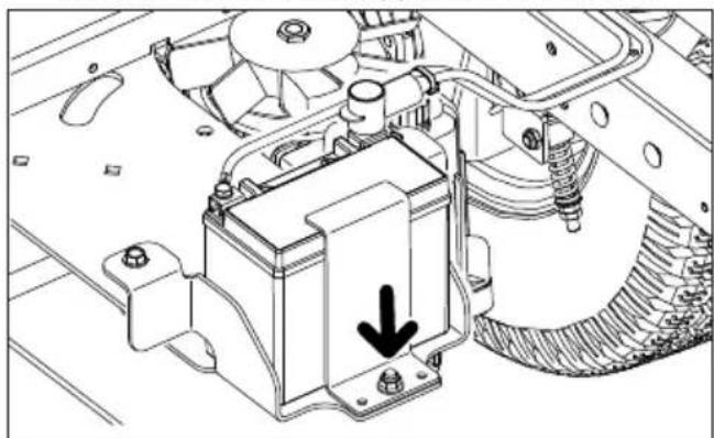HUSQVARNA Z 448 - Nettoyage de la batterie et des bornes dépose de la batterie - 1