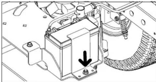 HUSQVARNA Z 448 - Rimozione della batteria - 1