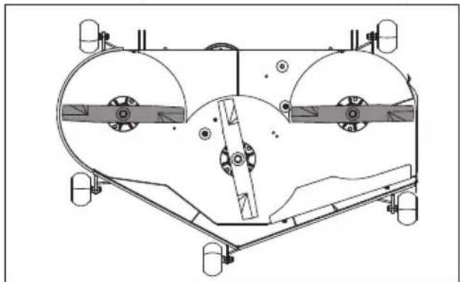 HUSQVARNA Z 448 - Regolazione del piatto del rasaerba Livellamento del piatto - 1