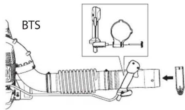 HUSQVARNA 570BFS - Assembling the blow pipe and control handle - 2