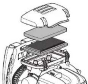 HUSQVARNA 570BFS - Cleaning the air filter - 3
