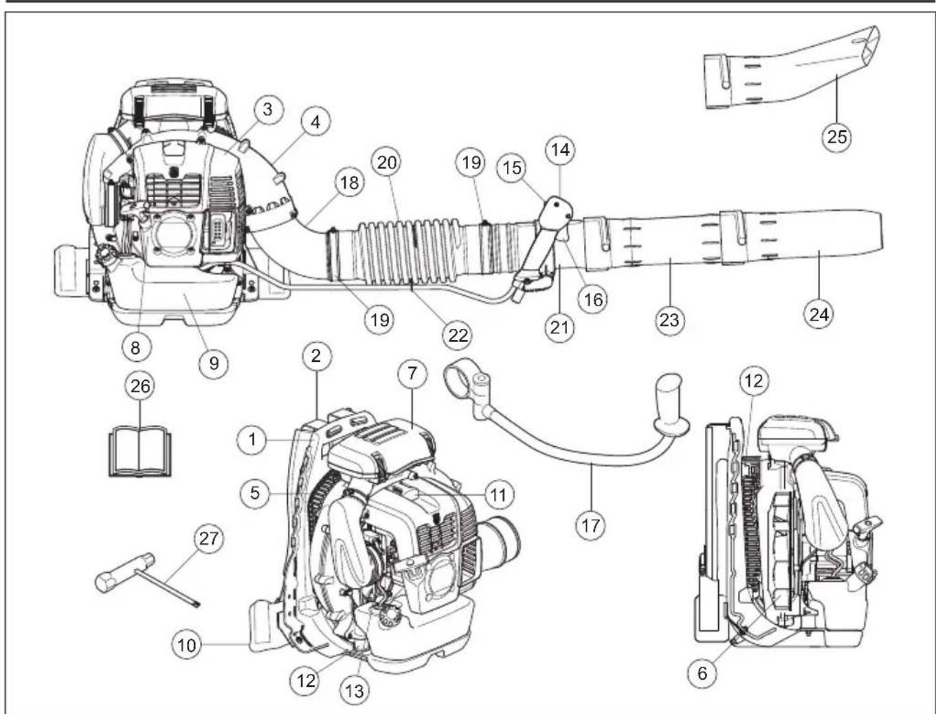 HUSQVARNA 570BFS - QUELS SONT LES COMPOSANTS? - 2