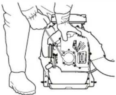 HUSQVARNA 580BFS - Mise sous tension de l'appareil - 2