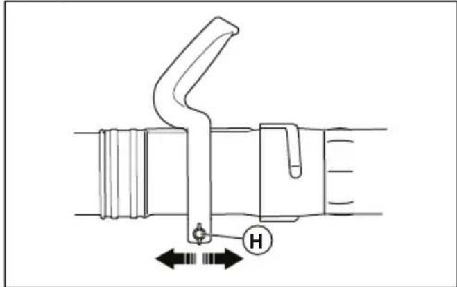 HUSQVARNA 580BFS - Assemblage du tube et de la poignée sur le produit :580BFS Mark III - 5