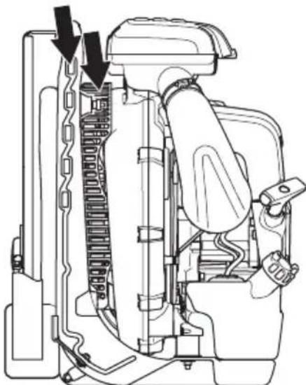 HUSQVARNA 580BFS - Examen de la grille d'entrée d'air - 1